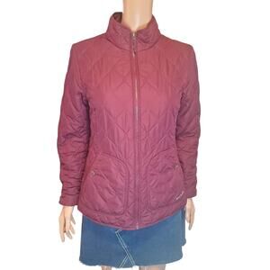 Eddie Bauer Size S Women's Year Round Quilted Field Jacket Dark Berry Outdoor
